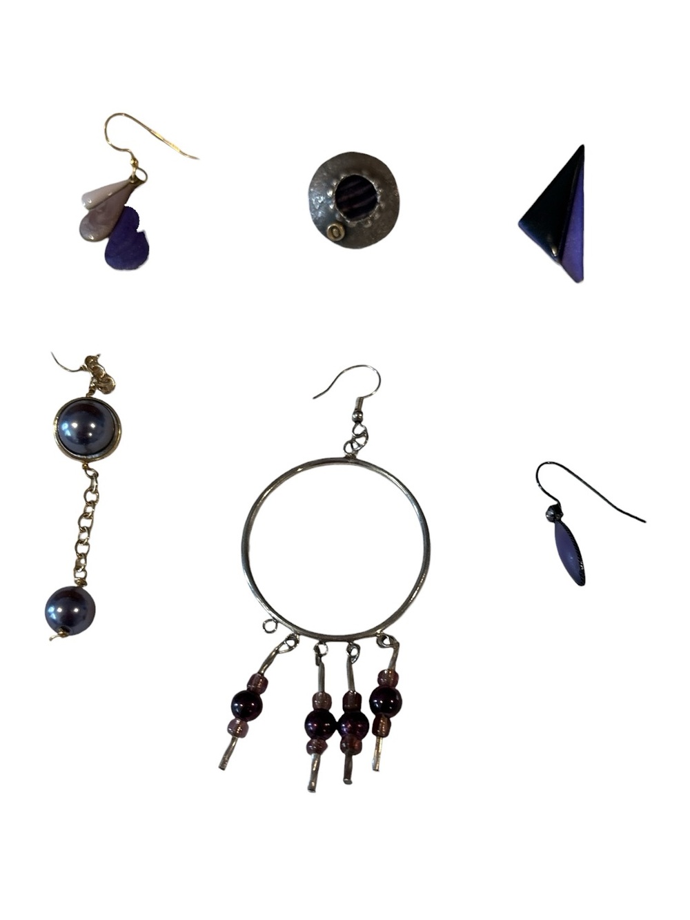 Purple Vintage Earring Set